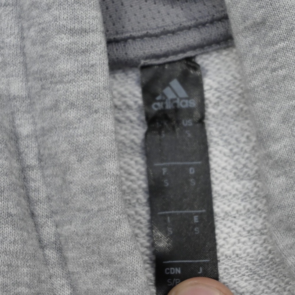 Adidas Hoodie Sweatshirt Gray Cotton Blend Performance Pullover Mens Size Small - Picture 9 of 12